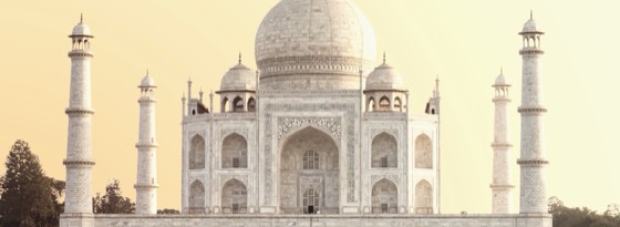 The Taj Mahal at golden hour