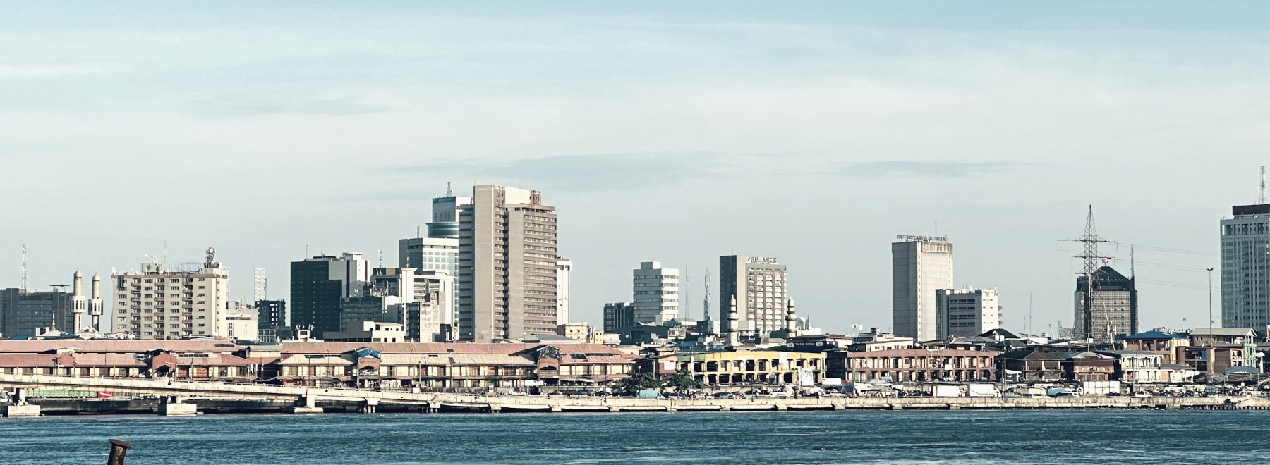 The Lagos skyline seen across the lagoon
