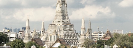 Wat Arun temple on the Chao Phraya in Bangkok